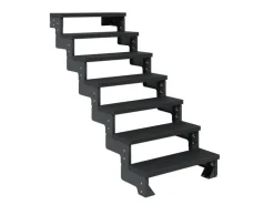 Dolle Außentreppe Gardentop Anthrazit 7 Stufen 100 cm Anthrazit Ohne Geländer