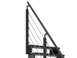 Dolle Außentreppe Gardentop Anthrazit 7 Stufen 80 cm Anthrazit inkl. Geländer