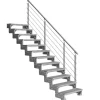 Dolle Außentreppe Gardentop 12 Gitterroststufen 100 cm + Prova-Geländer
