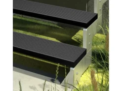 Dolle Außentreppe Gardentop 12 Trimax-Stufen 100 cm Anthrazit + Alu-Geländer