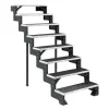 Dolle Außentreppe Gardentop Anthrazit 8 Gitterroststufe 80 cm Ohne Geländer