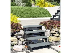 Dolle Außentreppe Gardentop Anthrazit 6 Stufen 100 cm Grau Ohne Geländer