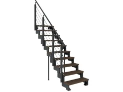 Dolle Außentreppe Gardentop Anthrazit 10 Stufen 100 cm Grau inkl. Geländer