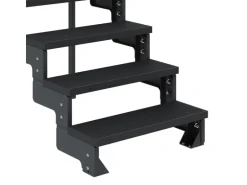 Dolle Außentreppe Gardentop Anthrazit 8 Stufen 80 cm Anthrazit Ohne Geländer