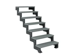 Dolle Außentreppe Gardentop Anthrazit 7 Stufen 80 cm Grau Ohne Geländer