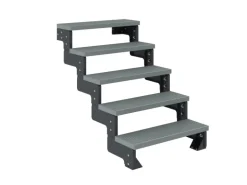 Dolle Außentreppe Gardentop Anthrazit 5 Stufen 100 cm Grau Ohne Geländer