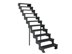 Dolle Außentreppe Gardentop Anthrazit 11 Stufen 80 cm Anthrazit Ohne Geländer