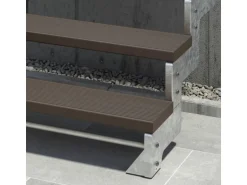 Dolle Außentreppe Gardentop 10 Trimax-Stufen 100 cm Dunkelbraun + Prova-Geländer