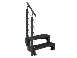 Dolle Außentreppe Gardentop Anthrazit 2 Stufen 100 cm Anthrazit inkl. Geländer