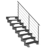 Dolle Außentreppe Gardentop 8 Trimax-Stufen 80 cm Anthrazit + Prova-Geländer