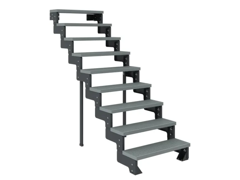 Dolle Außentreppe Gardentop Anthrazit 9 Stufen 100 cm Grau Ohne Geländer