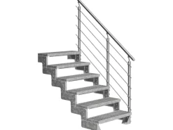 DOLLE Außentreppe Gardentop 6 Gitterroststufen 100 cm inkl. Geländer