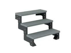 Dolle Außentreppe Gardentop Anthrazit 3 Stufen 80 cm Grau Ohne Geländer