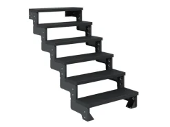 Dolle Außentreppe Gardentop Anthrazit 6 Stufen 100 cm Anthrazit Ohne Geländer