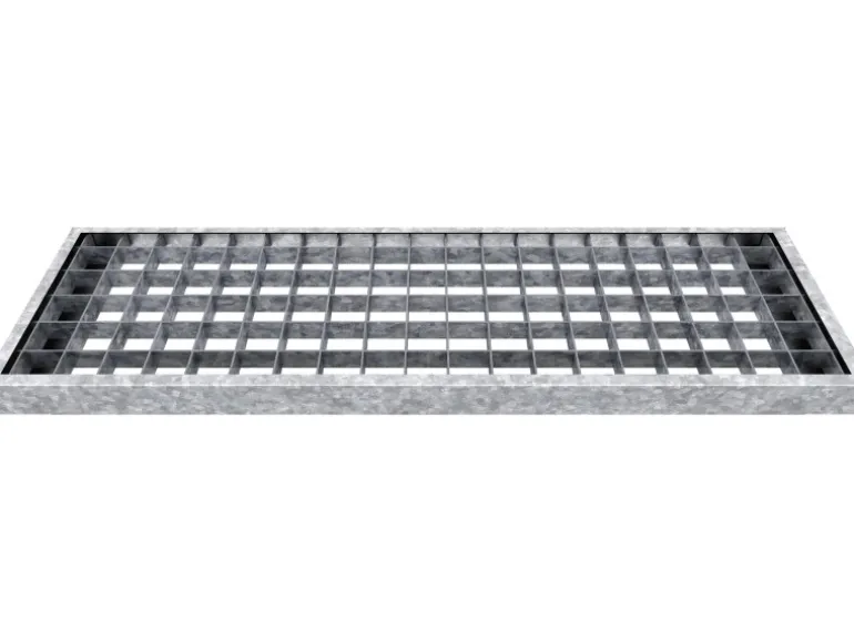 Dolle Außentreppe Gardentop 13 Gitterroststufen 80 cm + Alu-Geländer