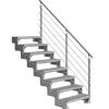 Dolle Außentreppe Gardentop 8 Gitterroststufen 100 cm + Prova-Geländer