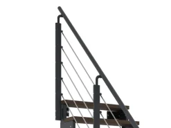 Dolle Außentreppe Gardentop Anthrazit 5 Stufen 80 cm Braun inkl. Geländer