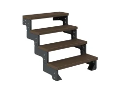 Dolle Außentreppe Gardentop Anthrazit 4 Stufen 80 cm Braun Ohne Geländer