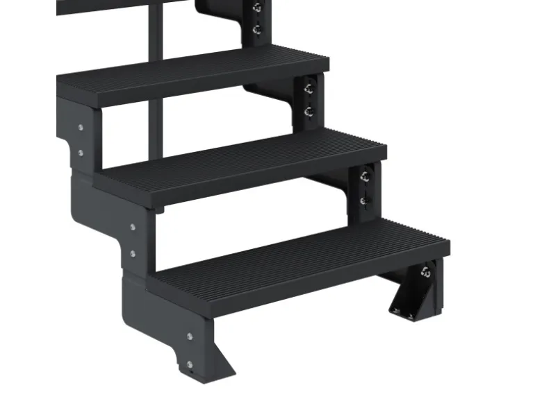 Dolle Außentreppe Gardentop Anthrazit 10 Stufen 80 cm Anthrazit Ohne Geländer