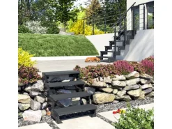 Dolle Außentreppe Gardentop Anthrazit 10 Stufen 80 cm Anthrazit Ohne Geländer