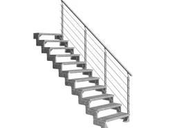 Dolle Außentreppe Gardentop 11 Gitterroststufen 80 cm + Prova-Geländer