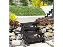 Dolle Außentreppe Gardentop Anthrazit 13 Stufen 100 cm Braun Ohne Geländer