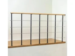 Dolle Brüstungsgeländer Boston Ergänzungsset 100 cm Anthrazit Handl. Eiche FSC®