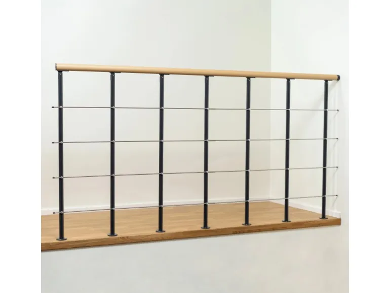 Dolle Brüstungsgeländer Boston Ergänzungsset 100 cm Anthrazit Handl. Eiche FSC®