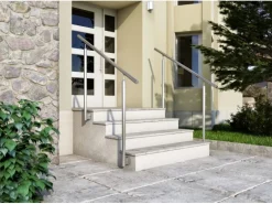 Dolle Eingangsgeländer Edelstahl 150 cm Wandmontage 2 Pfosten