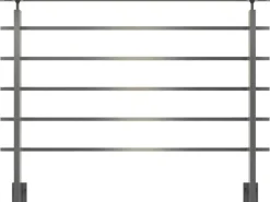 Dolle Geländerset Aluminium Eckig für Seitenmontage 150 cm