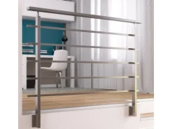 Dolle Geländerset Aluminium Eckig für Seitenmontage 150 cm