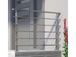 Dolle Geländerset Aluminium Eckig für Bodenmontage 150 cm