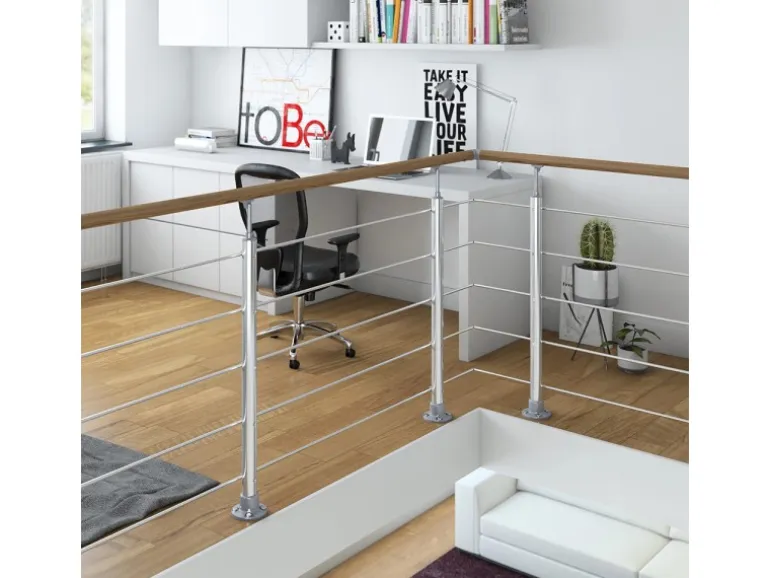 Dolle Geländerset mit Eichehandlauf für Bodenmontage 150 cm FSC®