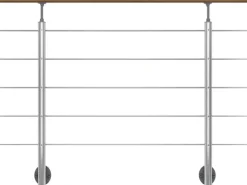 Dolle Geländerset mit Eichehandlauf für Seitenmontage 150 cm FSC®