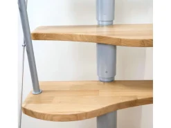 Dolle Mittelholmtreppe Basel Eiche Perlgrau GH bis 276 cm Variabel 64 cm FSC