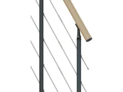 Dolle Mittelholmtreppe Basel Ahorn Anthrazit GH bis 276 cm Variabel 64 cm FSC