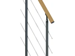 Dolle Mittelholmtreppe Basel Eiche Anthrazit GH bis 315 cm Variabel 64 cm FSC