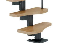 Dolle Mittelholmtreppe Basel Eiche Anthrazit GH bis 315 cm Variabel 64 cm FSC