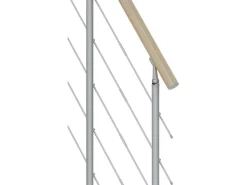 Dolle Mittelholmtreppe Basel Ahorn Perlgrau GH bis 315 cm Variabel 64 cm FSC