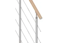 Dolle Mittelholmtreppe Basel Buche Perlgrau GH bis 299 cm Variabel 64 cm FSC