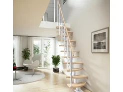 Dolle Mittelholmtreppe Berlin Buche Weiß GH bis 315 cm Variabel 64 cm FSC