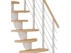Dolle Mittelholmtreppe Berlin Buche Weiß GH bis 315 cm Variabel 64 cm FSC