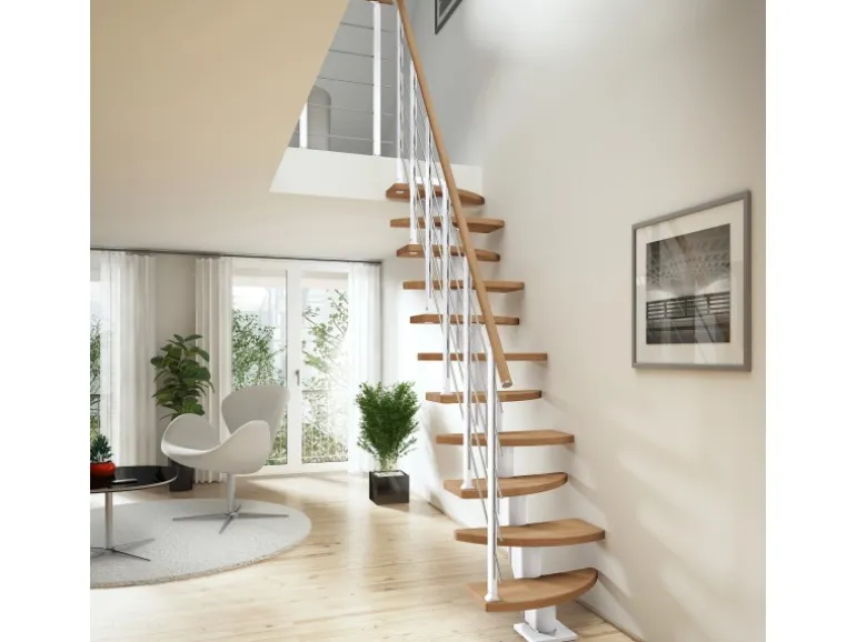 Dolle Mittelholmtreppe Berlin Eiche GH bis 247 cm Variabel 64 cm FSC