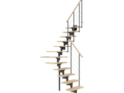 Dolle Mittelholmtreppe Boston 1/4gew. Buche Metall Anthrazit FSC®