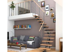 Dolle Mittelholmtreppe Boston 1/4gew. Buche Metall Anthrazit FSC®