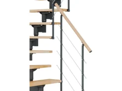 Dolle Mittelholmtreppe Boston 1/4gew. Buche Metall Anthrazit FSC®