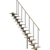Dolle Mittelholmtreppe Boston Gerade Eiche Metall Anthrazit FSC®