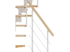 Dolle Mittelholmtreppe Boston Gerade Stufen Buche Metall Weiß FSC®