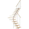 Dolle Mittelholmtreppe Boston 1/4gew. Stufen Buche Metall Weiß FSC®
