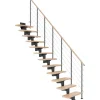 Dolle Mittelholmtreppe Cork Buche Anthrazit GH bis 270 cm Gerade 75 cm FSC